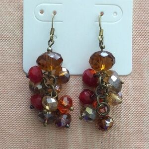 Woman’s Pierce Earrings multi color bead